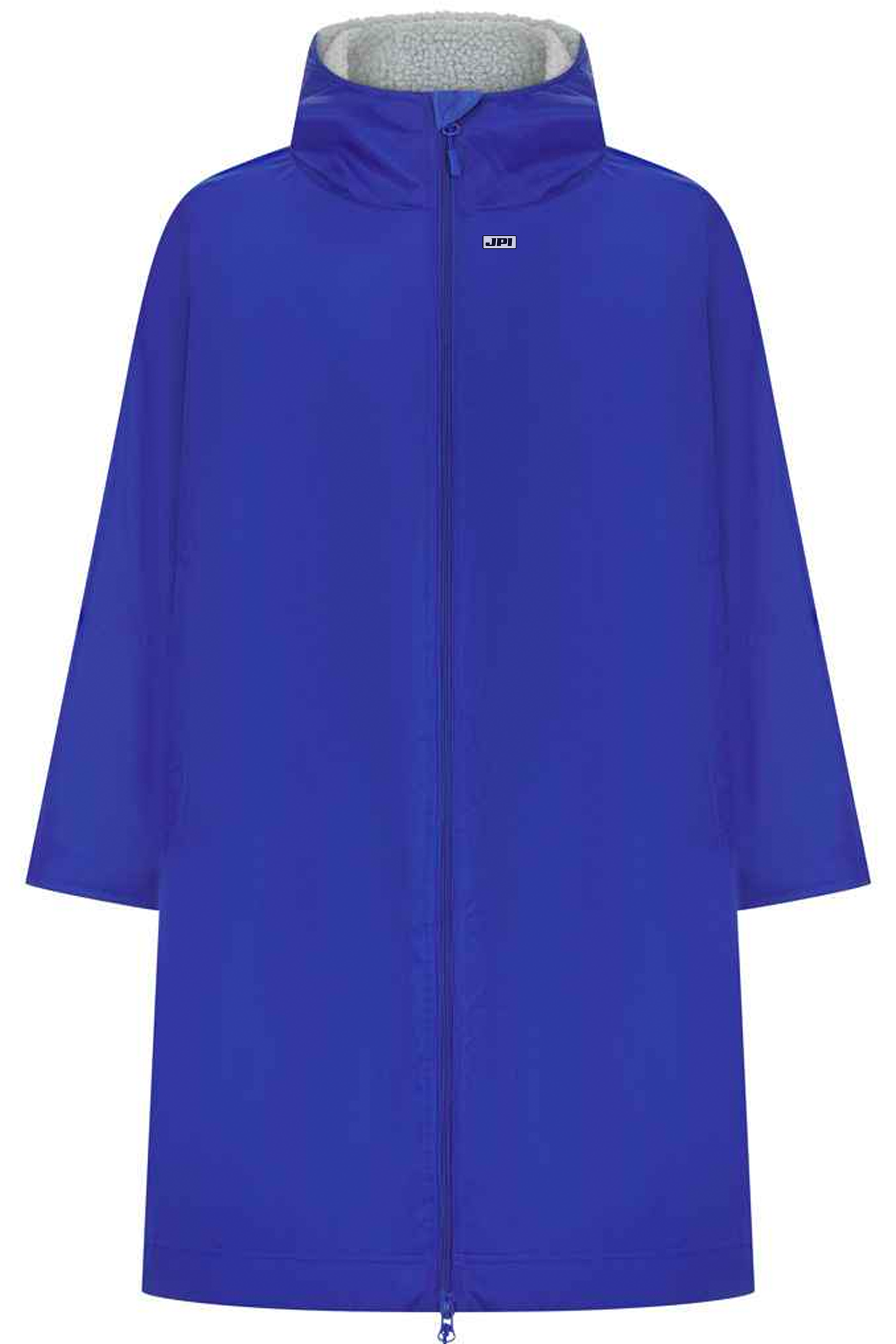 JPI Robe. All weather robe, teddy fleece lining, waterproof and windproof. Picture shows blue robe.