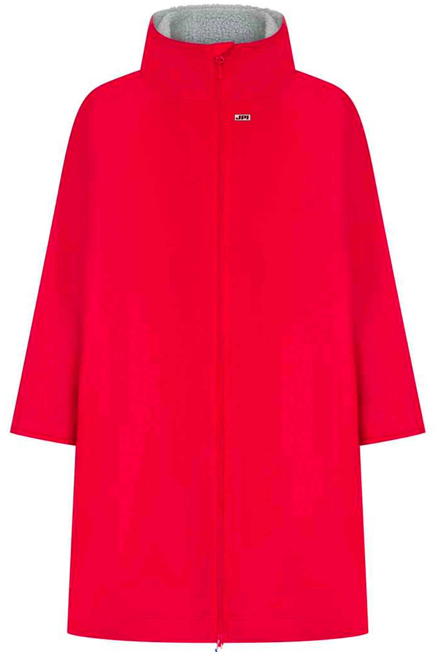 JPI Robe. All weather robe, teddy fleece lining, waterproof and windproof. Picture shows red robe.
